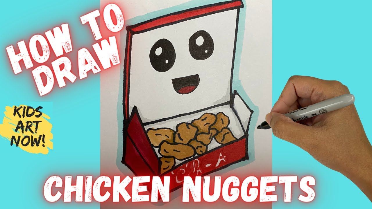 chicken nuggets fried cartoon vector illustration (2479898)